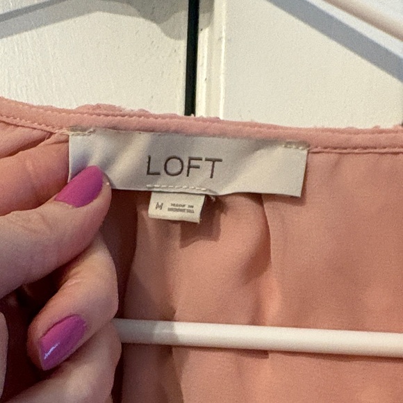 LOFT Peach Ruffle Blouse - Picture 2 of 3